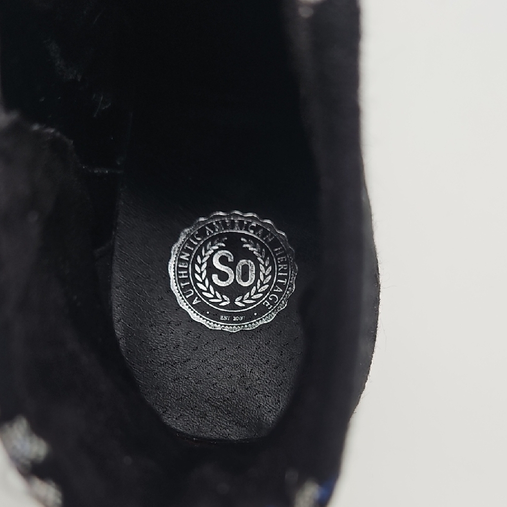 SO Floral Embroidered Ankle Boots - Black and Blue - Picture 12 of 14